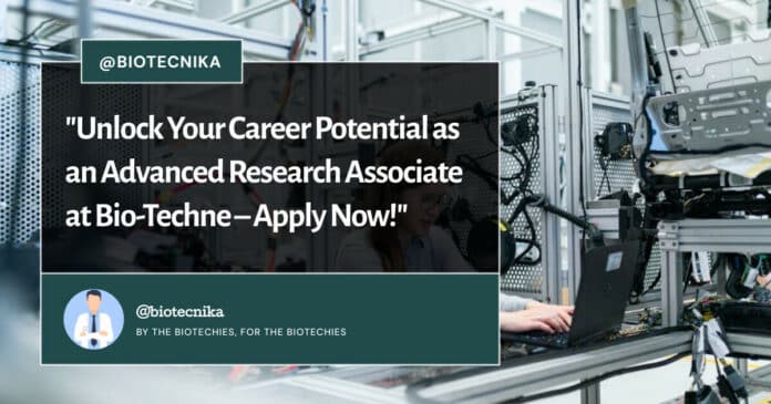 Research Associate at Bio-Techne For BS Biology, Biochemistry – Apply Now!